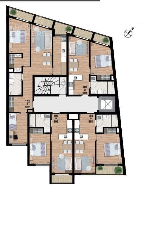 Furnished One-Bedroom Apartment for Rent in Tres Cruces - 604