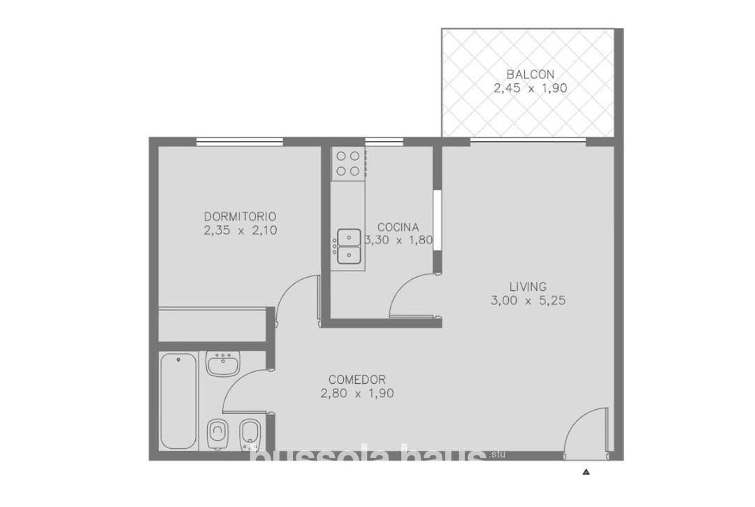 Two-room apartment for sale with a balcony in Caballito