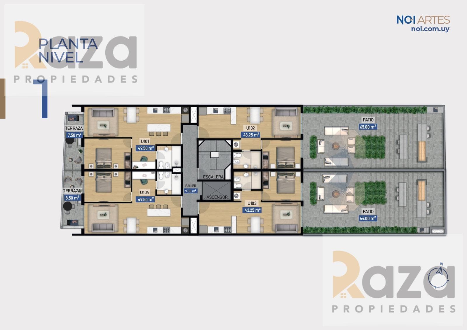 1-Bedroom Apartment for Sale with Patio in Downtown (Montevideo)