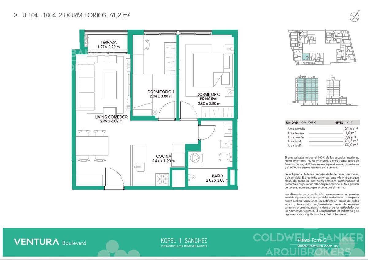 2-Bedroom Apartment for Sale with Rental Income in La Blanqueada - 1004C