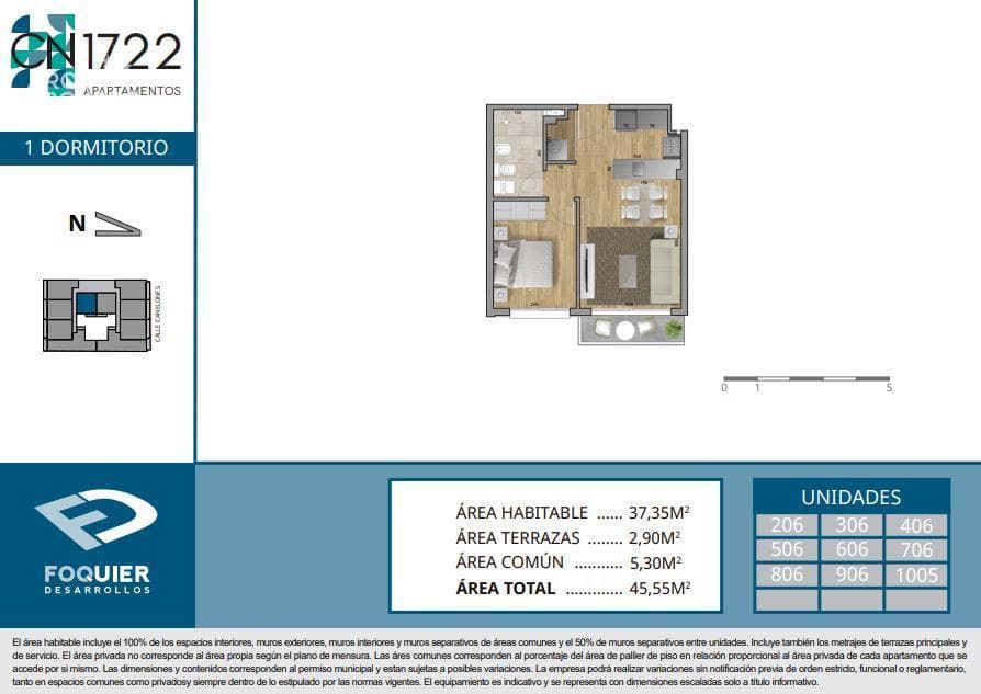 One-Bedroom Apartment for Sale in Cordón - 306