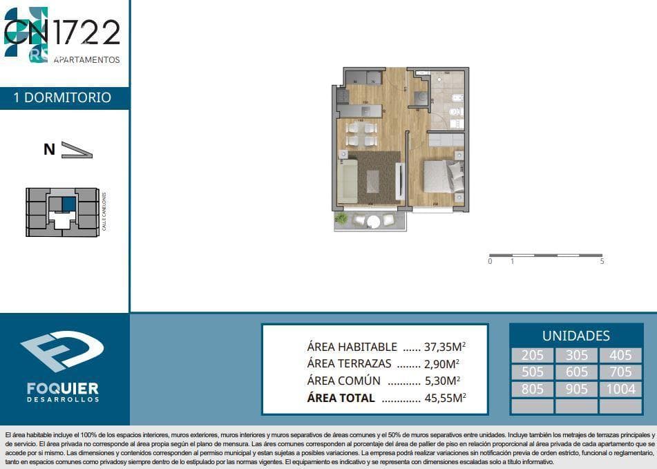 One-Bedroom Apartment for Sale in Cordón - 805