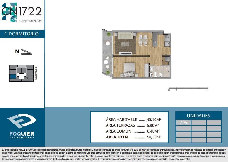 One-bedroom apartment for sale in Cordón - 709