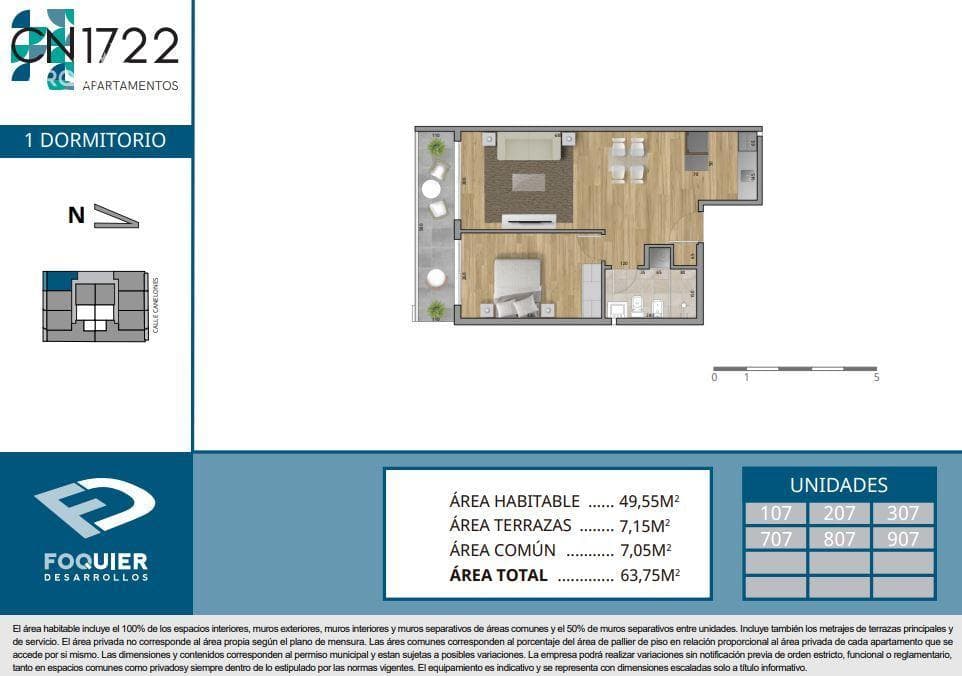 One-Bedroom Apartment for Sale in Cordón - 707