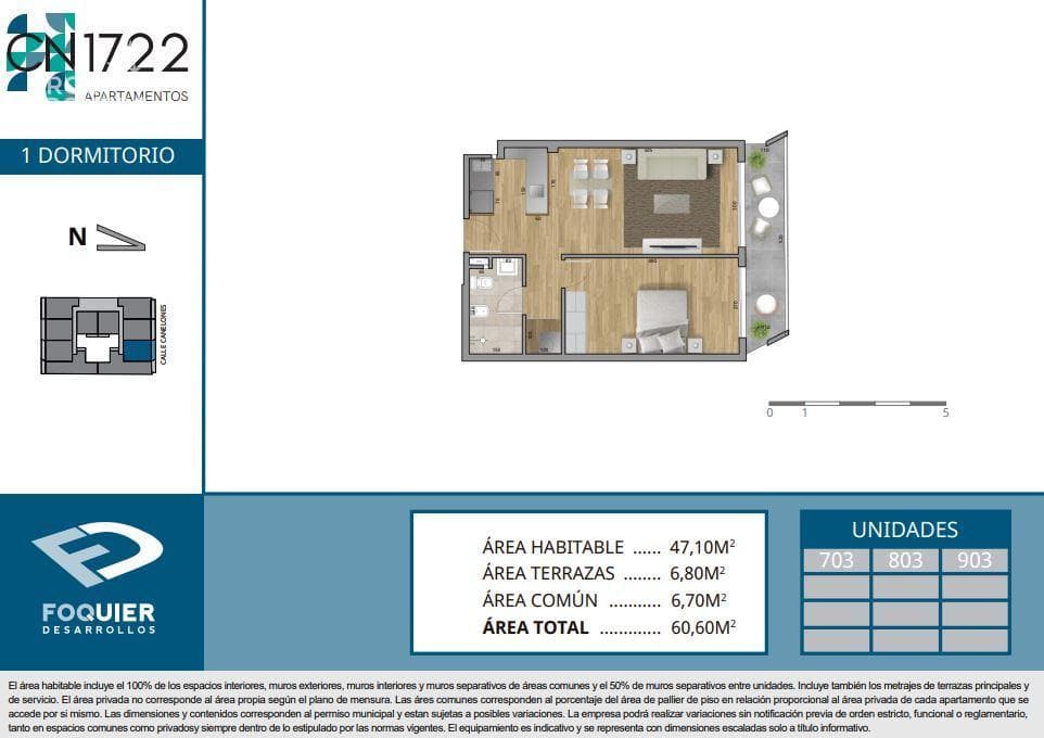 One-bedroom apartment for sale in Cordón - 803