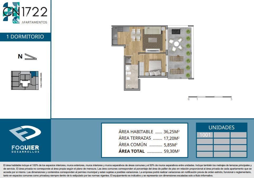 One-bedroom penthouse apartment for sale in Cordón - 1001