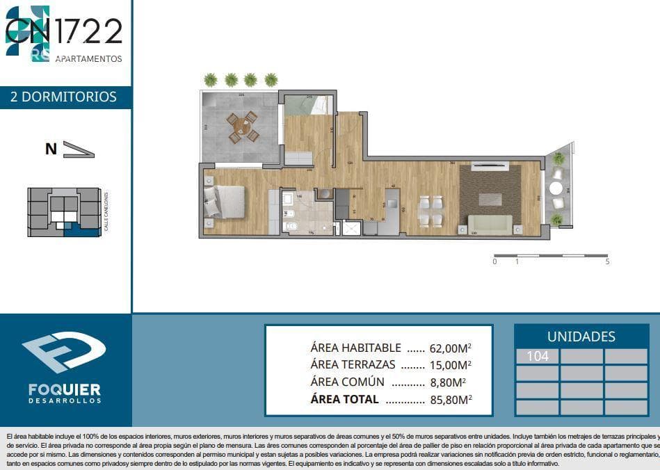 Two-bedroom apartment with a patio for sale in Cordón - 104