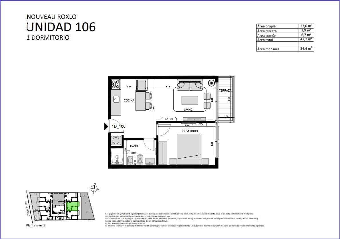 One-bedroom apartment for sale in Cordón - 106