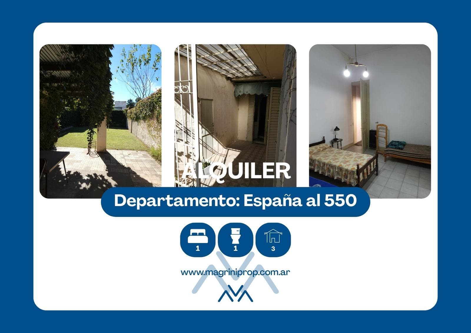 FOR RENT: Furnished 1-Bedroom House Near Gran Parque, España 500, Pergamino