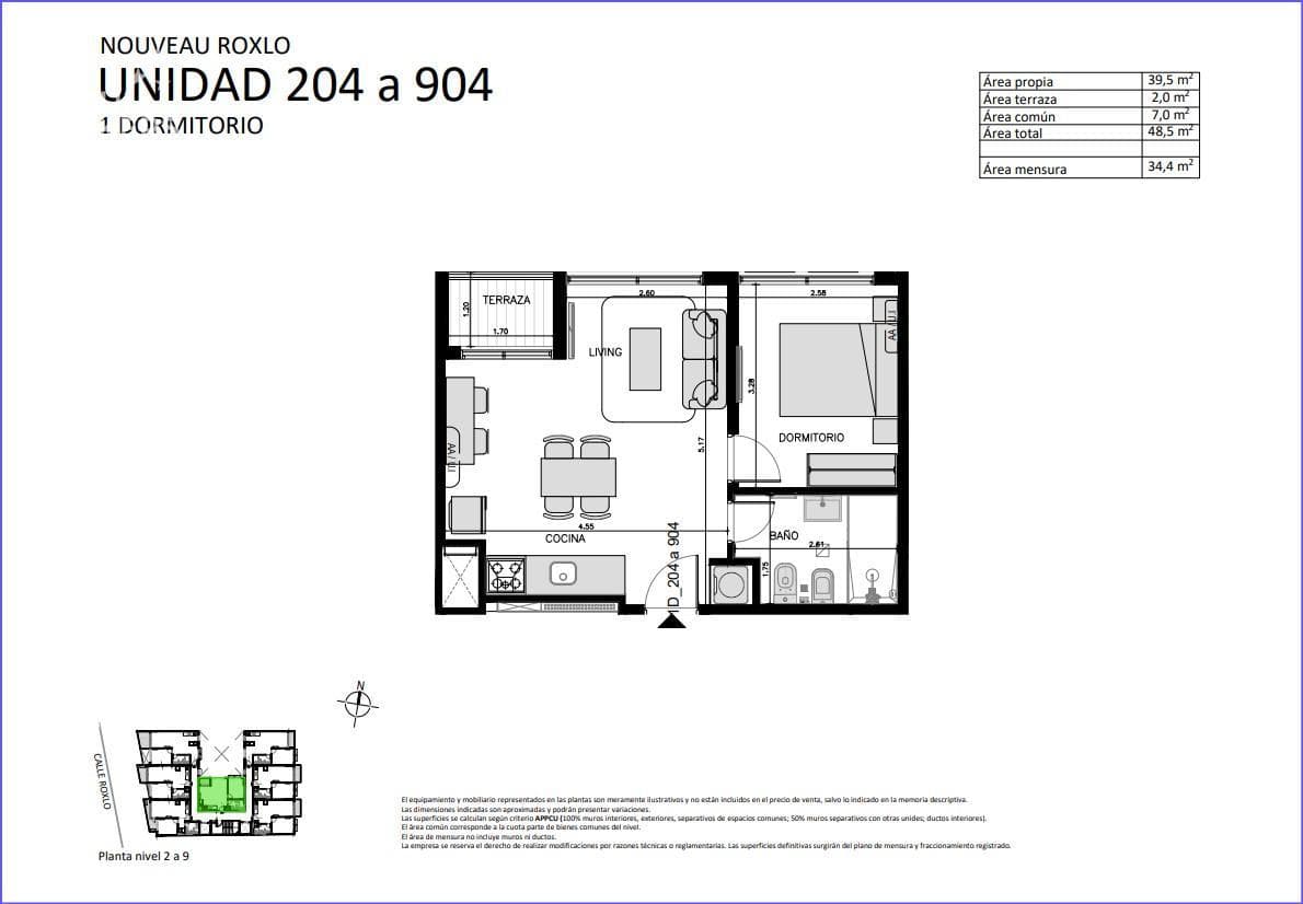 One-Bedroom Apartment for Sale in Cordón - 704