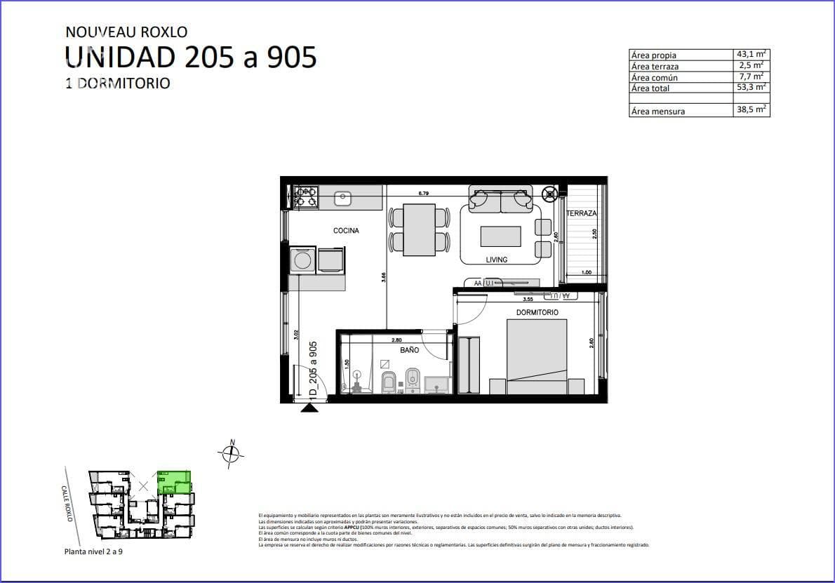 One-bedroom apartment for sale in Cordón - 905