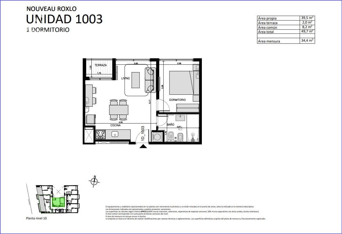 One-Bedroom Apartment for Sale in Cordón - 1003
