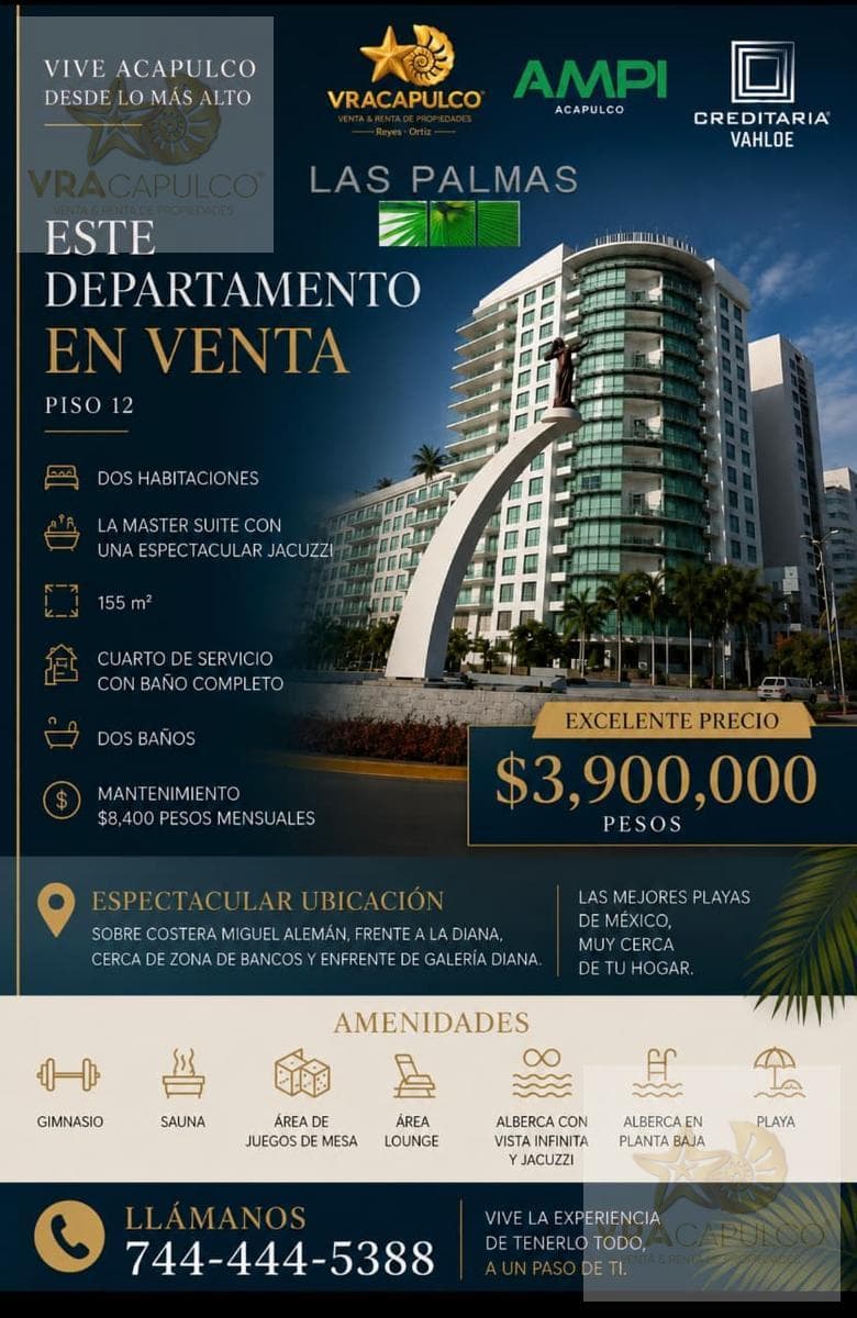 For Sale in la Palma 12TH Floor Apartment