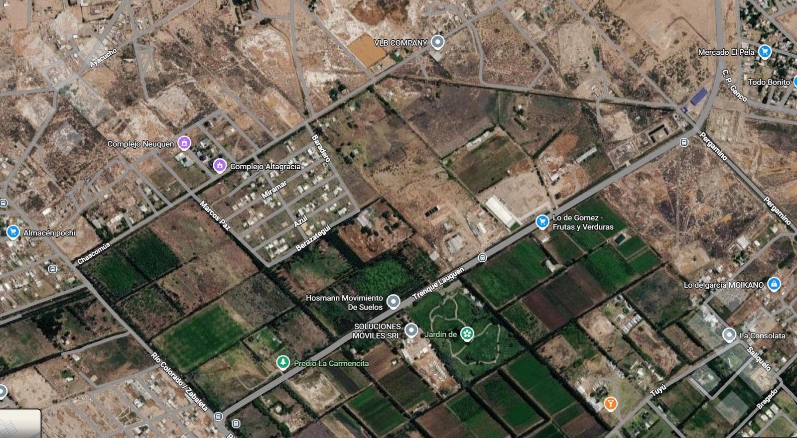 420-square-meter warehouse for rent on a 3,500-square-meter lot on Trenque Lauquen Street in Neuquén