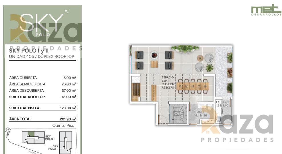 2-Bedroom Duplex Penthouse for Sale in Carrasco