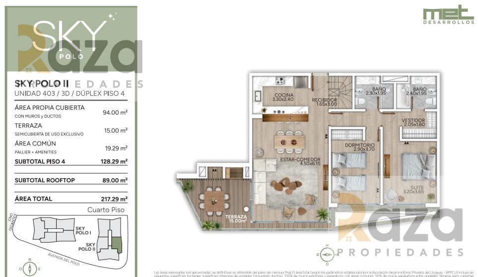 2-Bedroom Duplex Penthouse for Sale in Carrasco