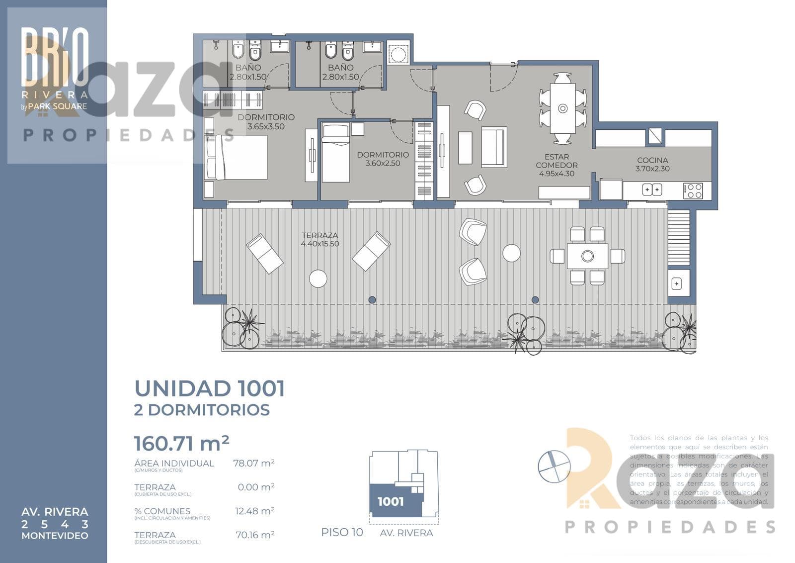 2-Bedroom Penthouse for Sale in Pocitos