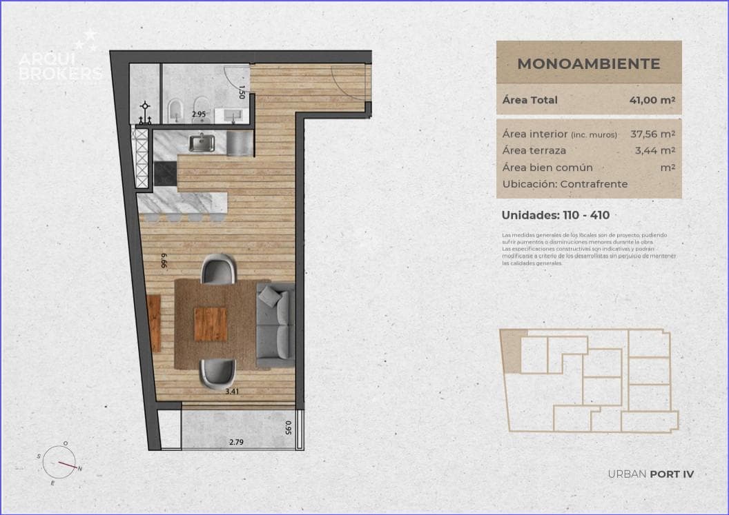 Studio Apartment for Sale in Pocitos Nuevo - 410