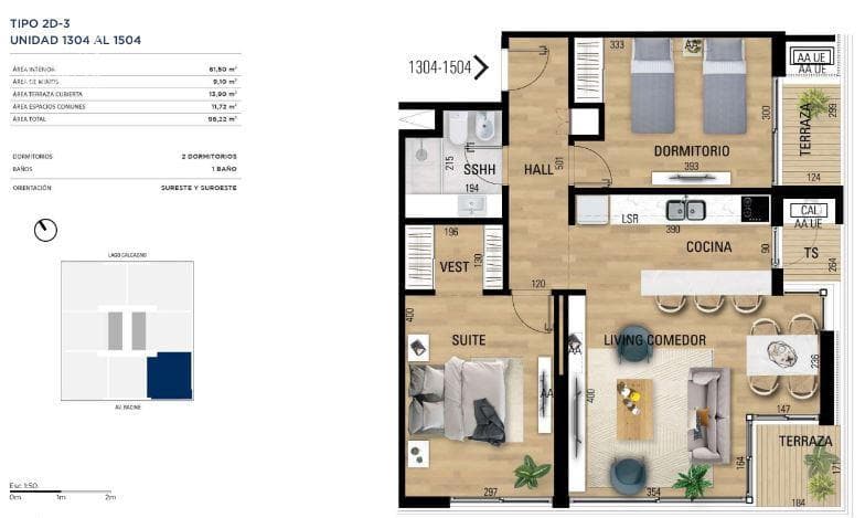 Two-Bedroom Apartment for Sale in Carrasco - 1504