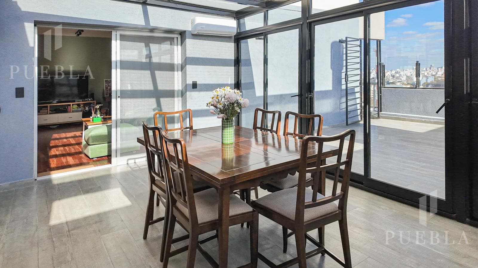 5-room apartment with an office, a balcony, a private terrace with a grill, and panoramic views