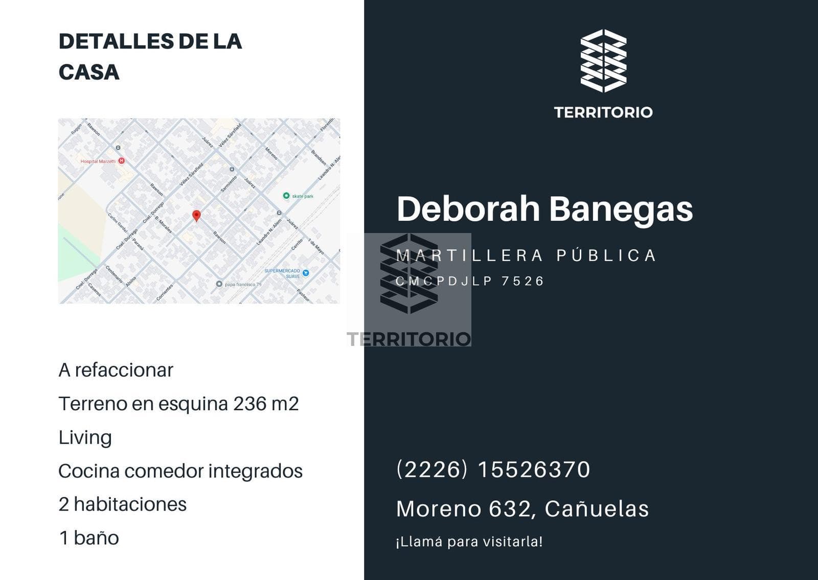 OPPORTUNITY: House for sale in Cañuelas^a—needs renovation