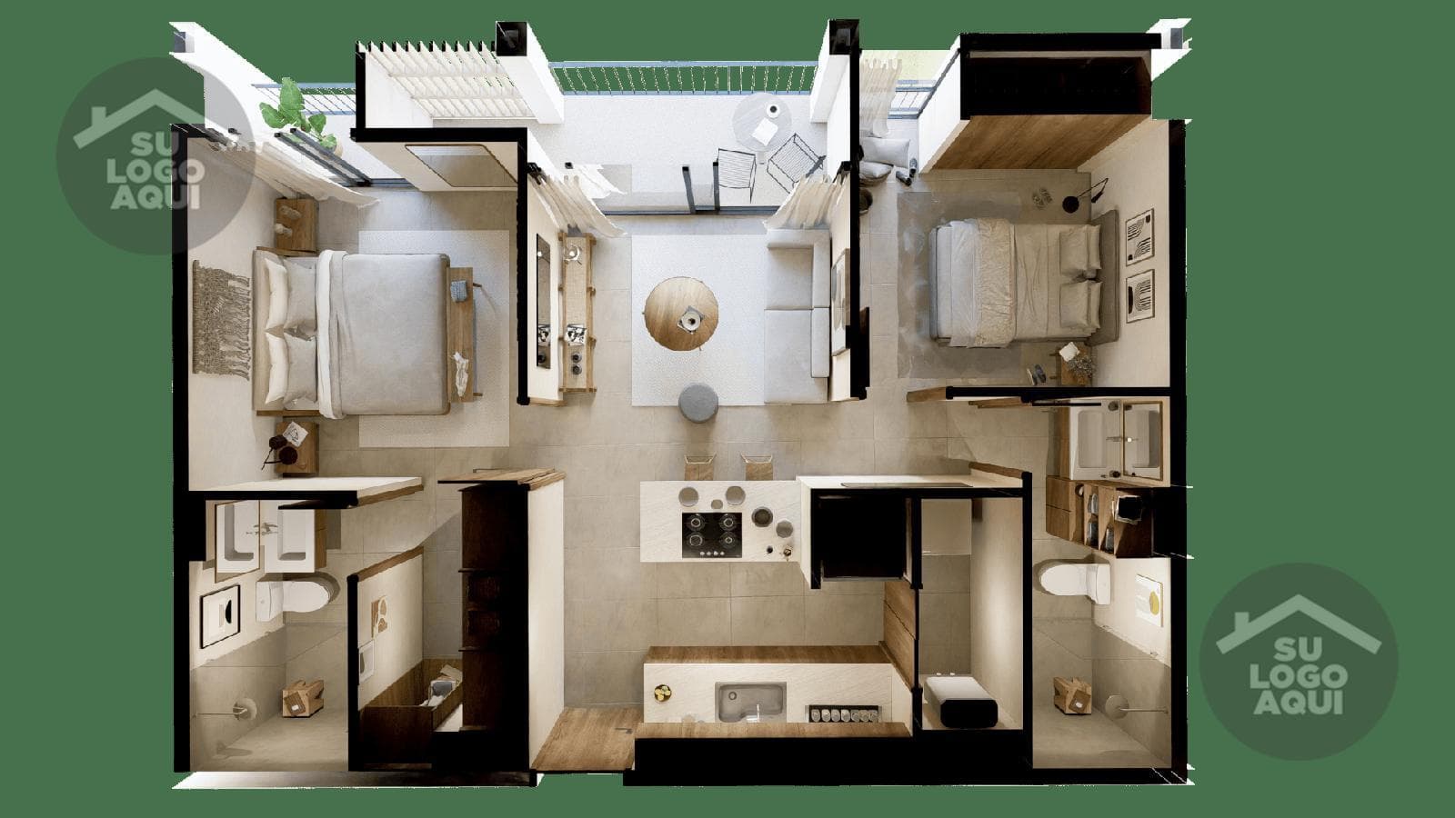 OKUN LIVING Cancun Apartments: Your beachfront apartment, if possible.