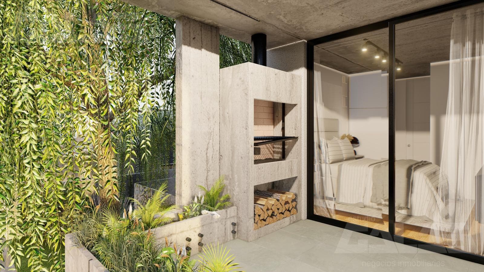 CURIE GOLF Apartment with a large balcony and its own grill, modern design, and a view of the greenery