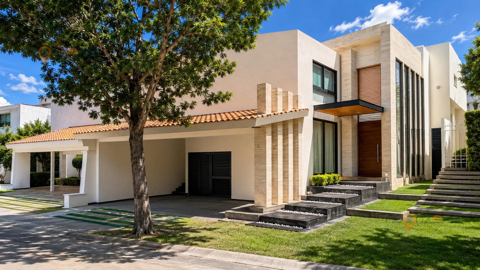 Modern Residential Home in the Villantigua SLP Subdivision, 3 Bedrooms, Flexible Room (Office / 4th Bedroom) on the Ground Floor