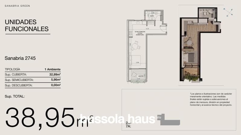 Studio apartment for sale in Devoto (under construction)