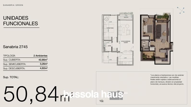 Studio apartment for sale in Devoto (under construction)