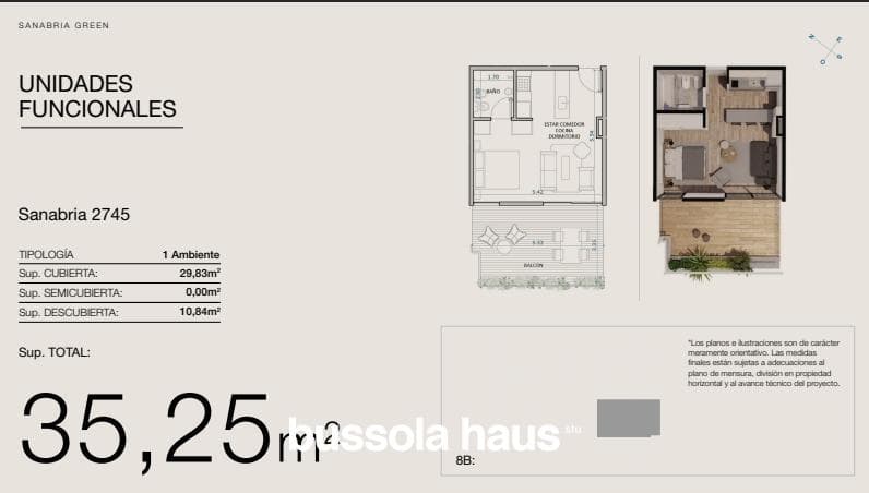 2-room apartment for sale in Devoto (under construction)