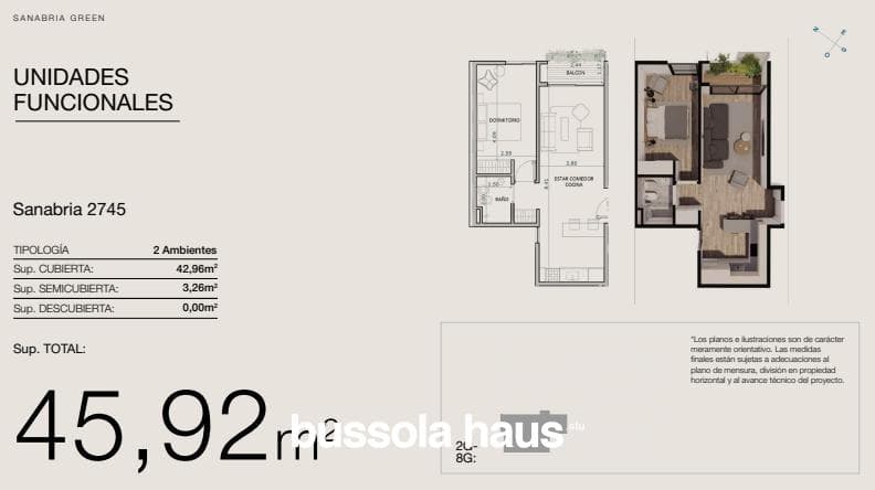 2-room apartment for sale in Devoto (under construction)
