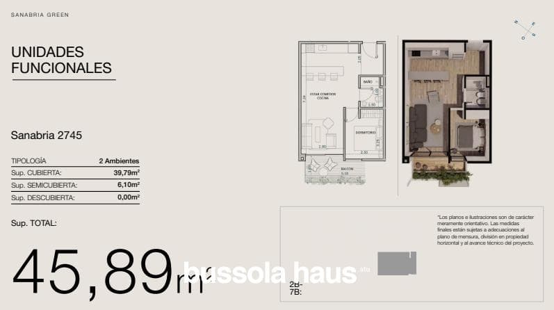 3-room apartment for sale in Devoto (under construction)