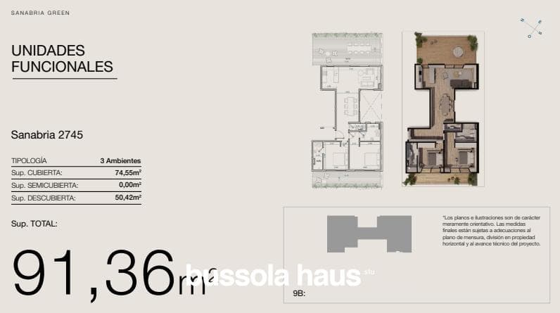 3-room apartment for sale in Devoto (under construction)