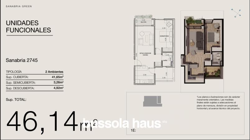 3-room apartment for sale in Devoto (under construction)