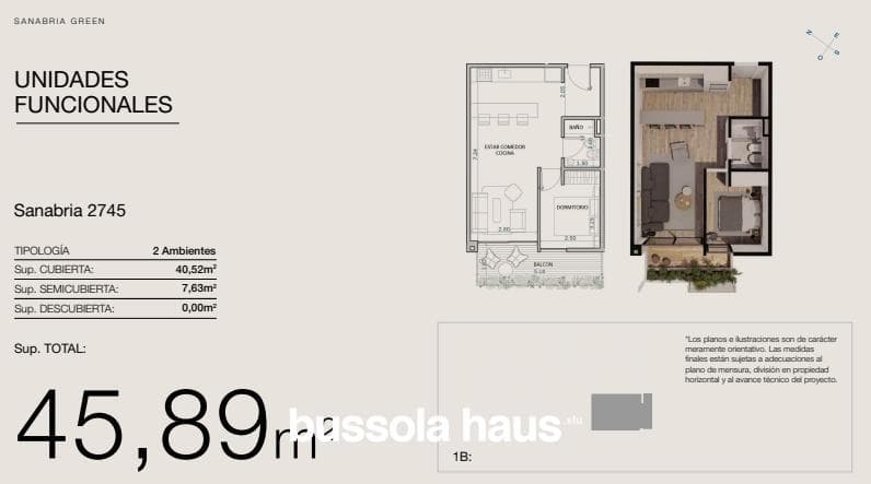 3-room apartment for sale in Devoto (under construction)