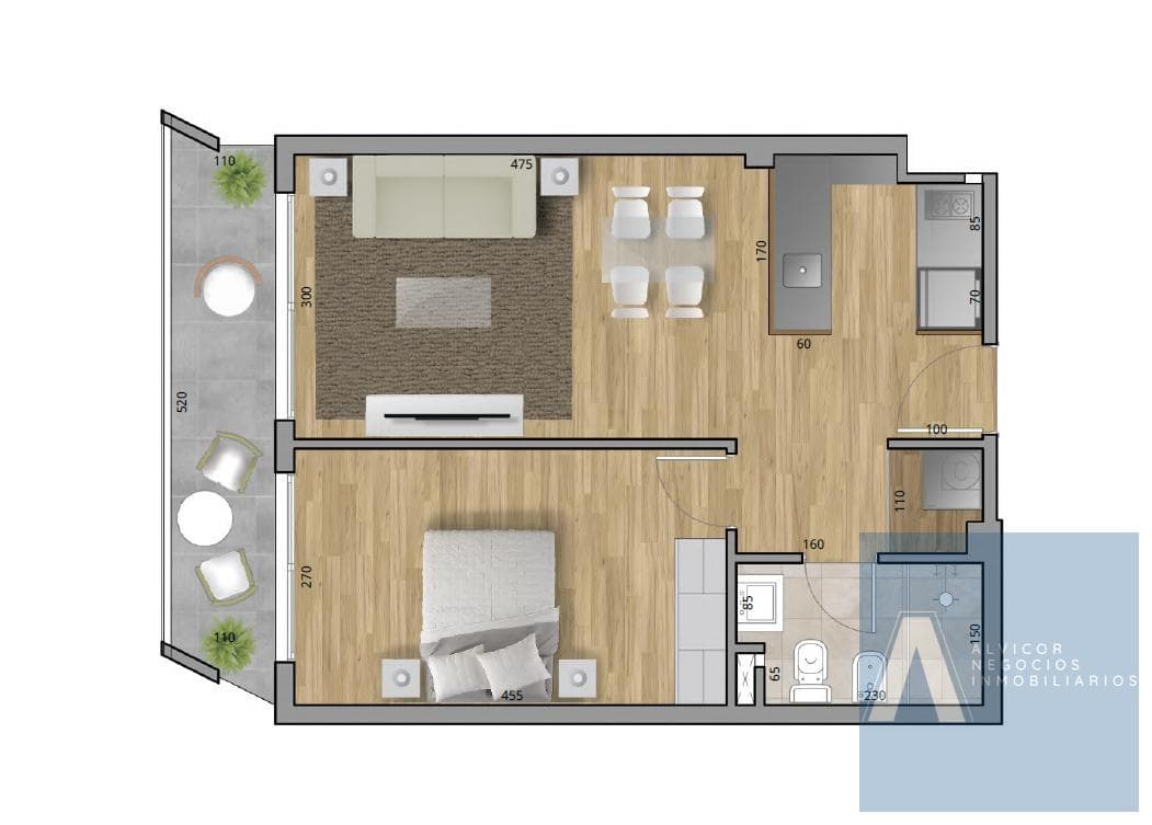 1-Bedroom Apartment for Sale, Cordón AP8425501