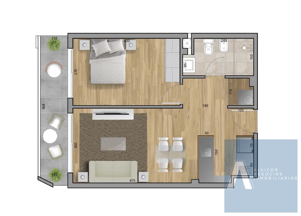 1-Bedroom Apartment for Sale, Cordón AP8425506