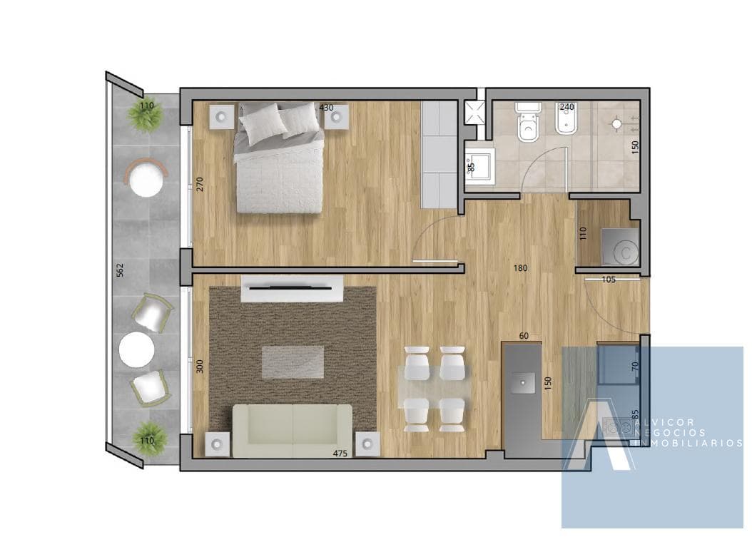 1-Bedroom Apartment for Sale, Cordón AP8425509
