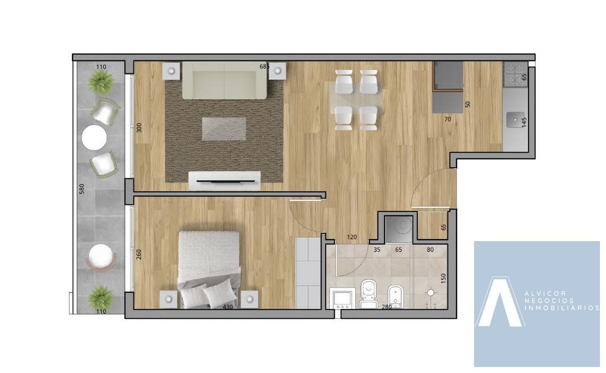 1-Bedroom Apartment for Sale, Cordón AP8425519