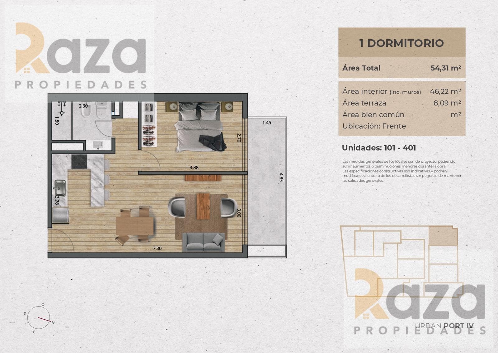 1-Bedroom Apartment for Sale in Pocitos