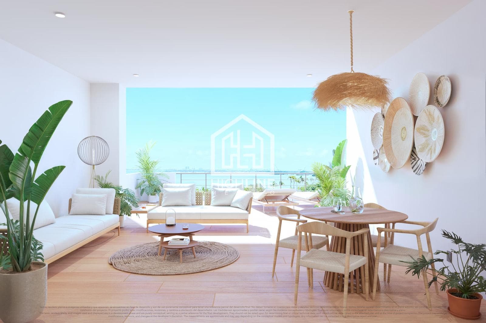 5 MINUTES FROM THE OCEAN IN CANCÚN, LAGOON VIEW, 2-BEDROOM APARTMENT