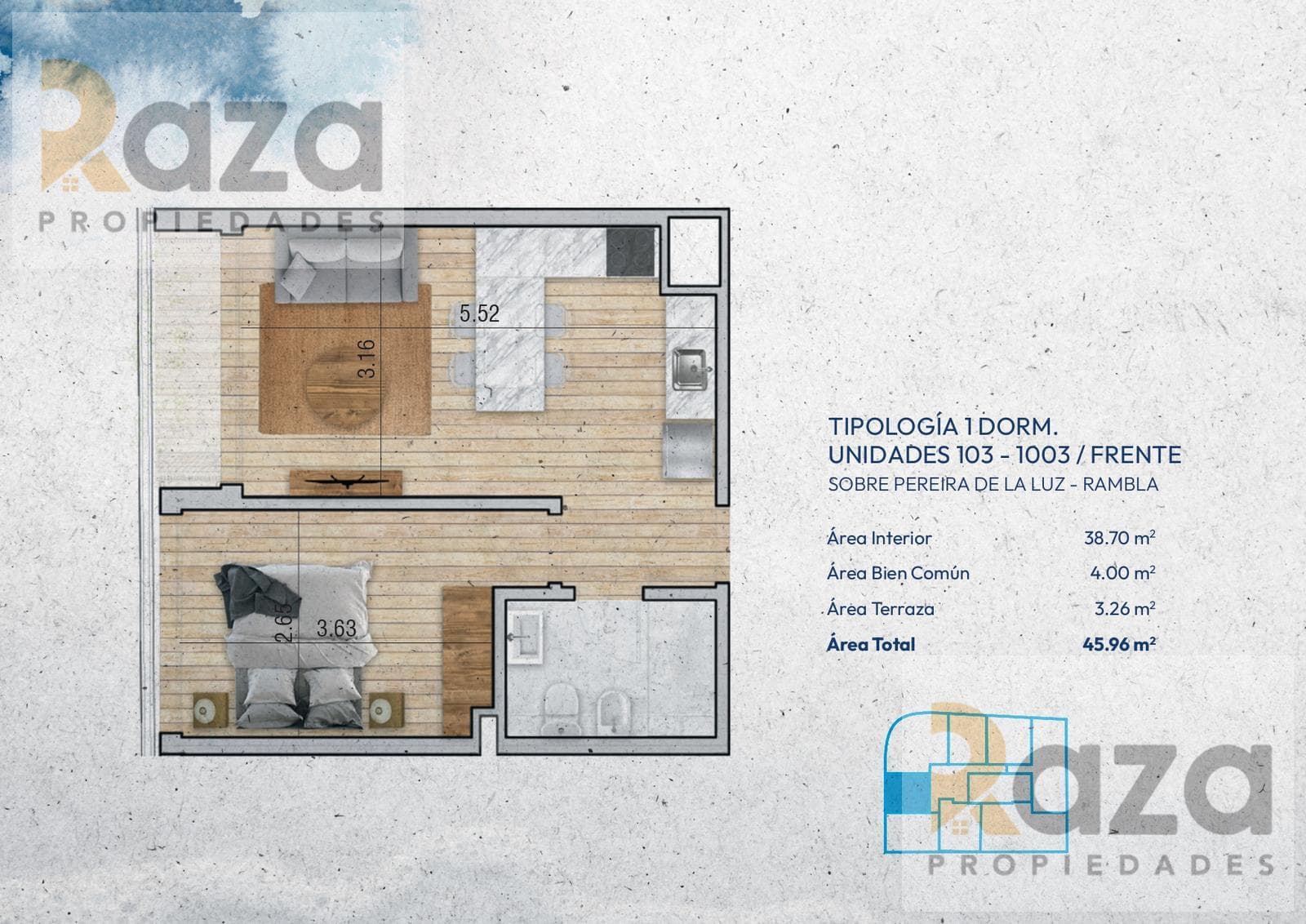 1-Bedroom Apartment for Sale in Pocitos Nuevo