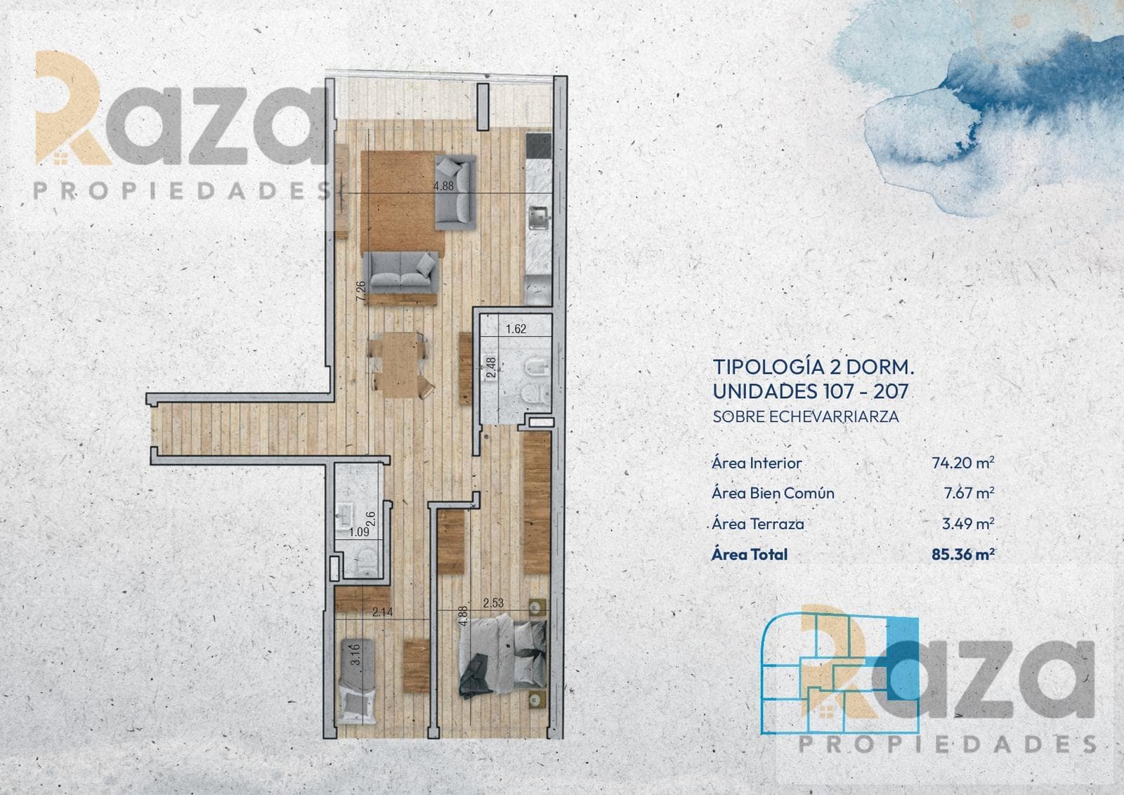 2-Bedroom Apartment for Sale in Pocitos Nuevo