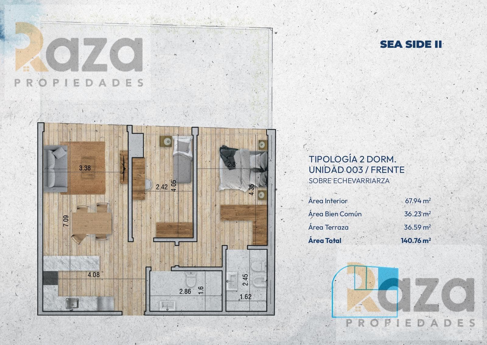 2-Bedroom Apartment for Sale in Pocitos Nuevo