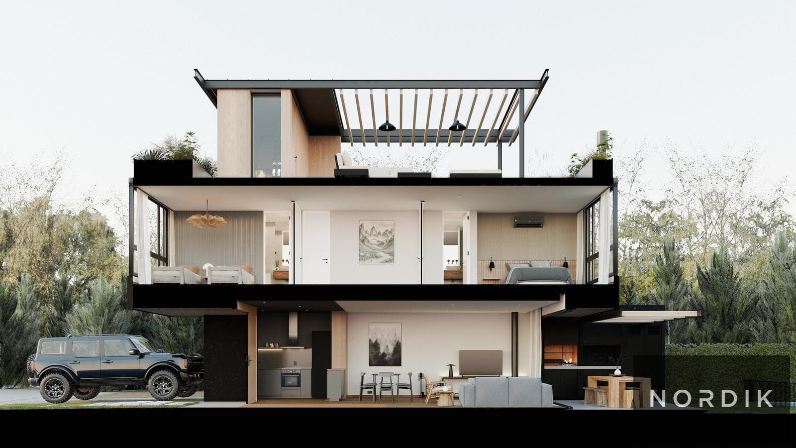 3-Bedroom House in Pozo by NORDIK HAUS, Villanueva, Tigre | 42 m² Terrace, Double Garage, Financing Available