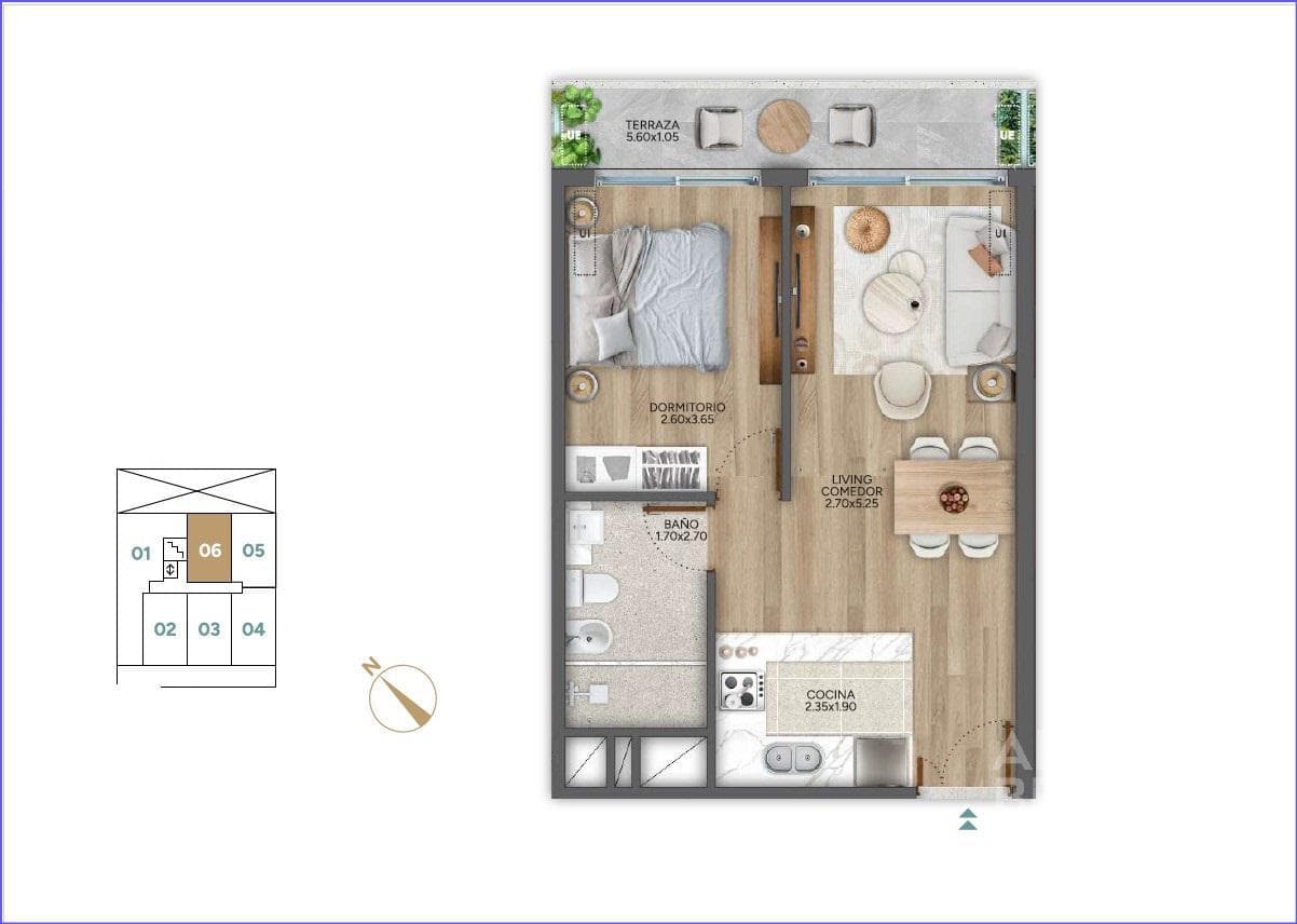 One-bedroom apartment for rent in Punta Carretas - 106