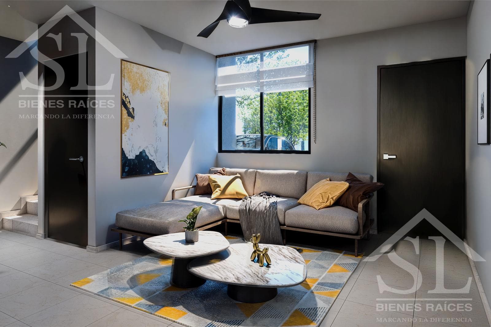 Single-story house with two bedrooms, now available for pre-sale in Conkal, Yucatán.