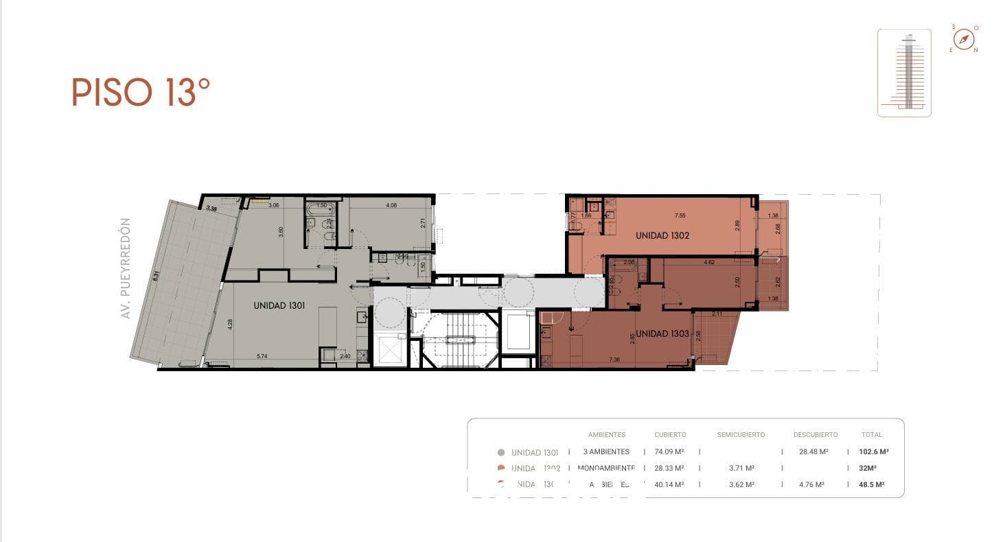 2-room apartment, pre-construction sale. Recoleta