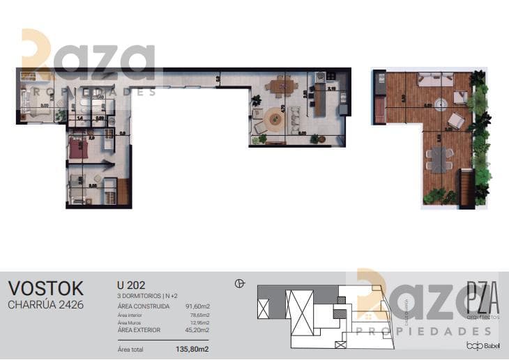 3-Bedroom Apartment for Sale in Pocitos